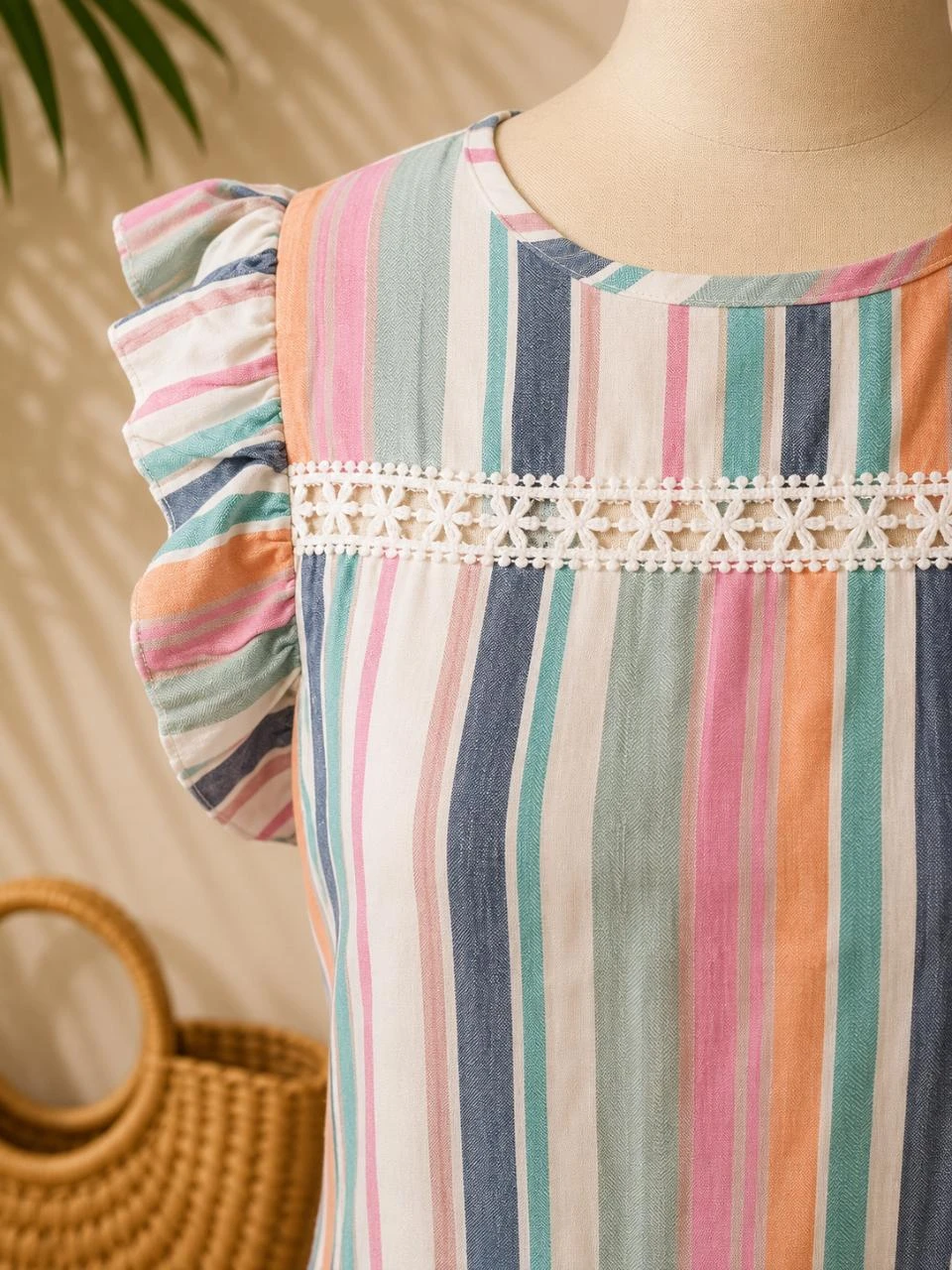 Multicolored striped t-shirt size S new – photo 3